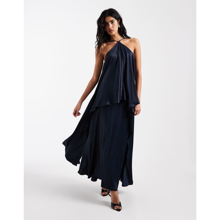 asos design trapeze maxi dress ASOS DESIGN Curve trapeze maxi dress in black