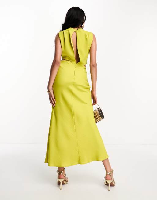 Asos store chartreuse dress