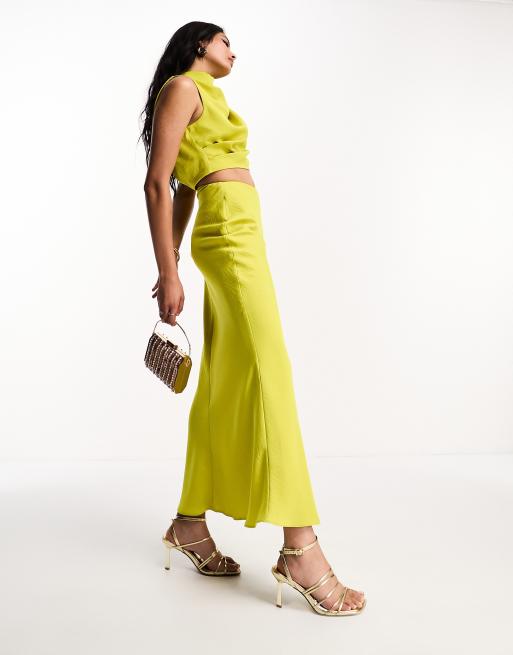 Lime Silk Satin Cami Top, WHISTLES