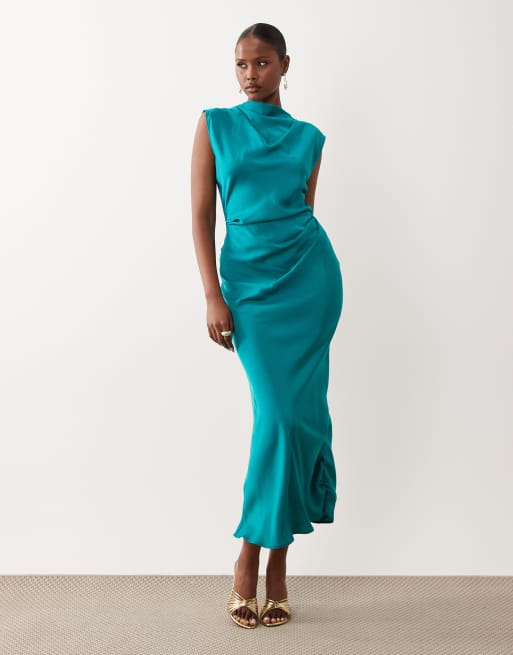 knee length dresses for ladies Gia Bandage Knit Midi Dress - Teal main image 0