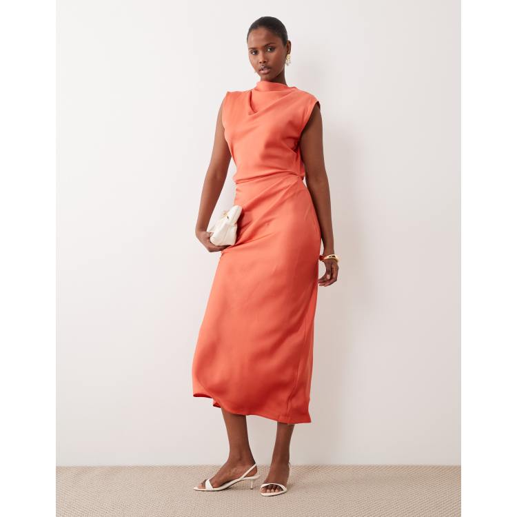 topshop satin pleated shirt dress TOPSHOP Mini Satin Shirt Dress