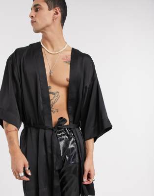 asos satin kimono