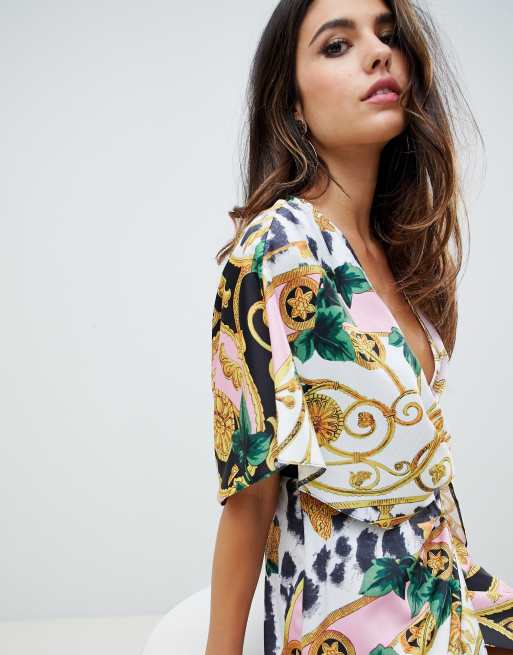 Asos chain best sale print dress