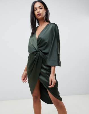 asos green kimono dress