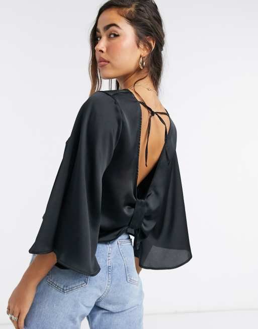 Satin kimono top online