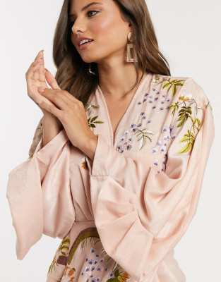 asos satin kimono