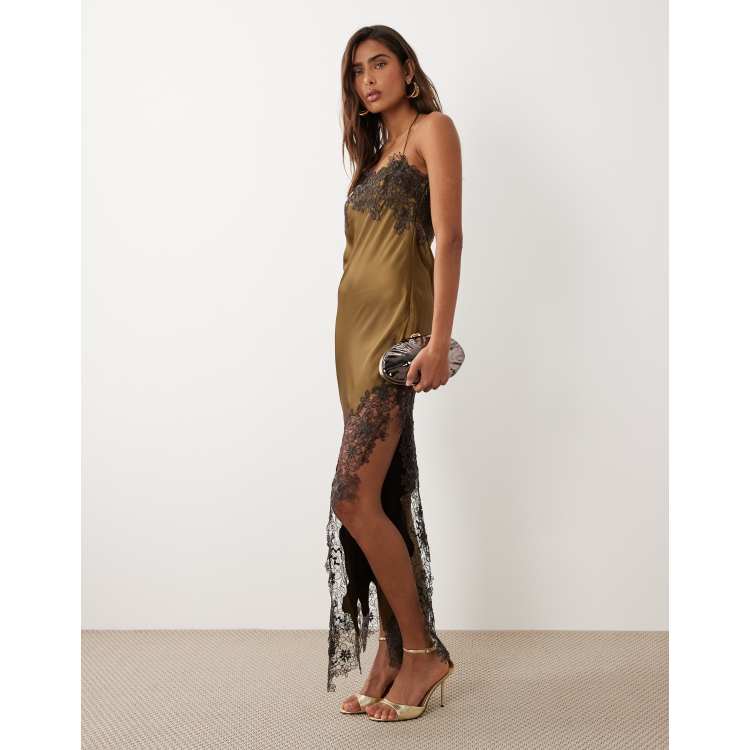 asos design bonded geometric lace midi dress ASOS DESIGN bonded geometric lace midi dress , Worn