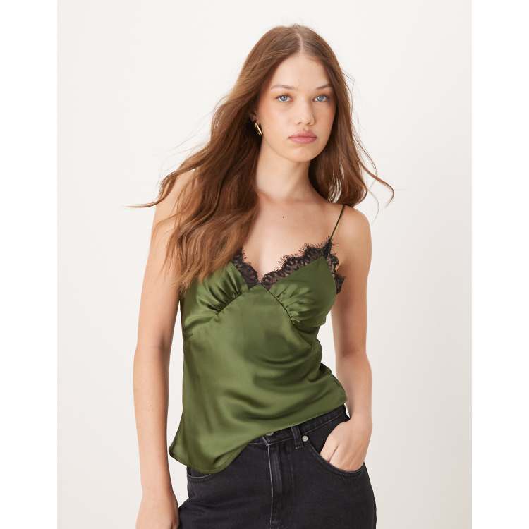 トップス louren satin tie camisole Women's Lunaire Satin Tank Top Camisole 640051K