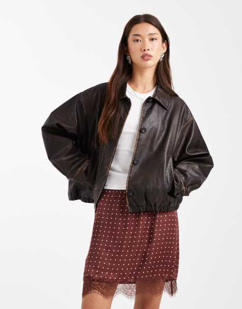 ASOS DESIGN satin lace trim mini skirt in polka dot - view 1