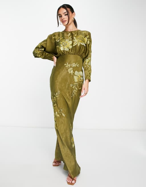 Asos long shop sleeve gown