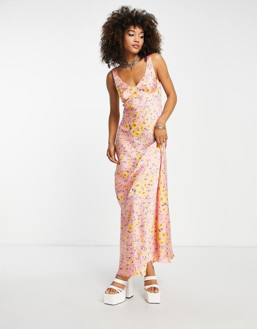 Asos yellow hotsell floral dress