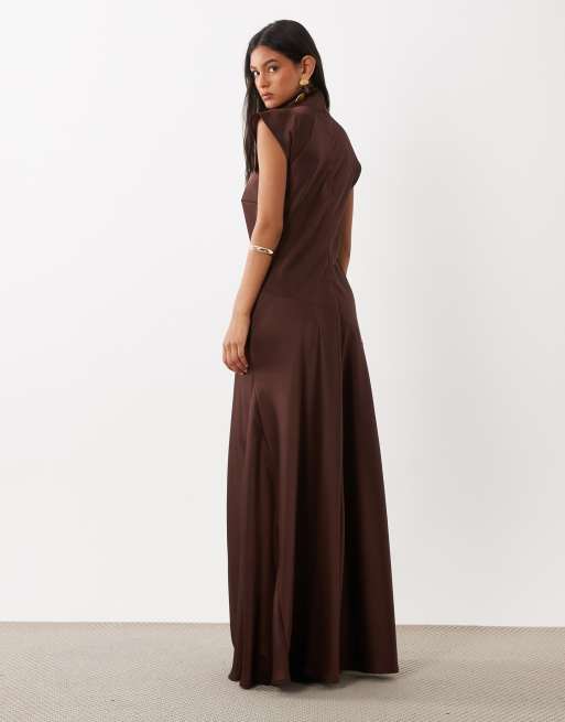 high neckline evening dress High-neck Black Lace Formal Mermaid Long Prom Dresses, Long Sleeves Prom Dress, MR8879 Color:Paradise Pink Reception wedding dress Women's Mini Dresses | Bridesmaid Or Any Other