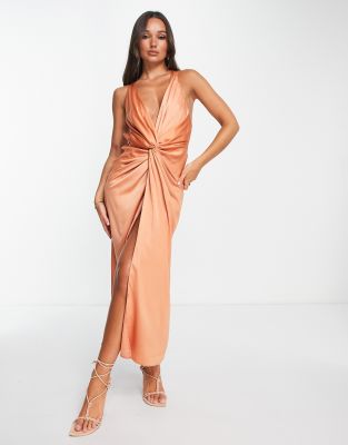 bronze cocktail dress