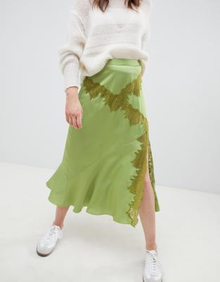 asos satin skirt