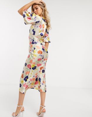 asos design satin dress