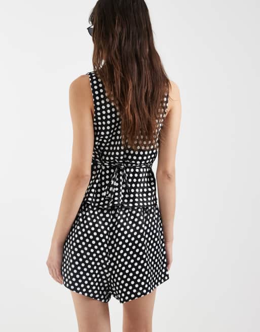 ASOS DESIGN satin micro shorts in polka dot co ord, 4 of 5