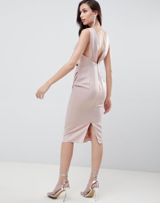 asos design satin dress