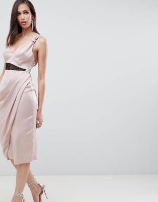 asos satin midi dress