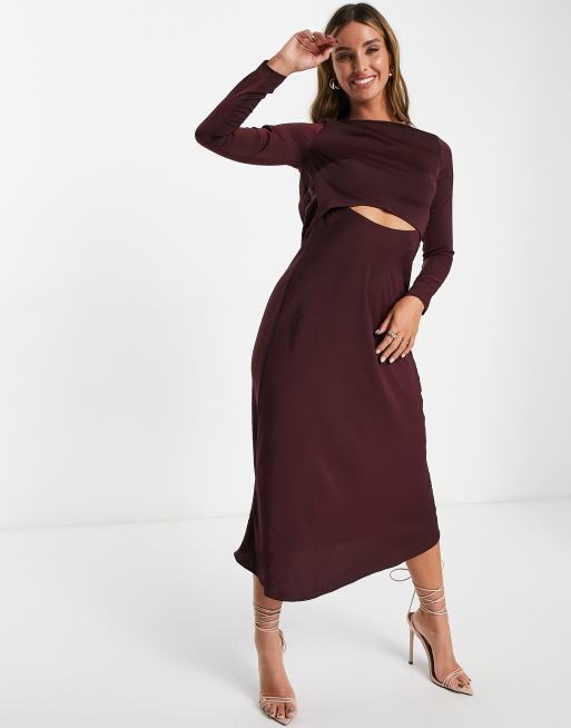 Wine clearance dress midi