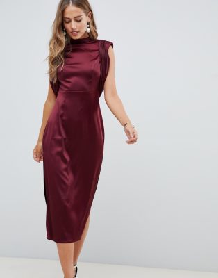 asos design satin dress