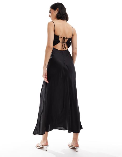 Satin midi dress asos clearance