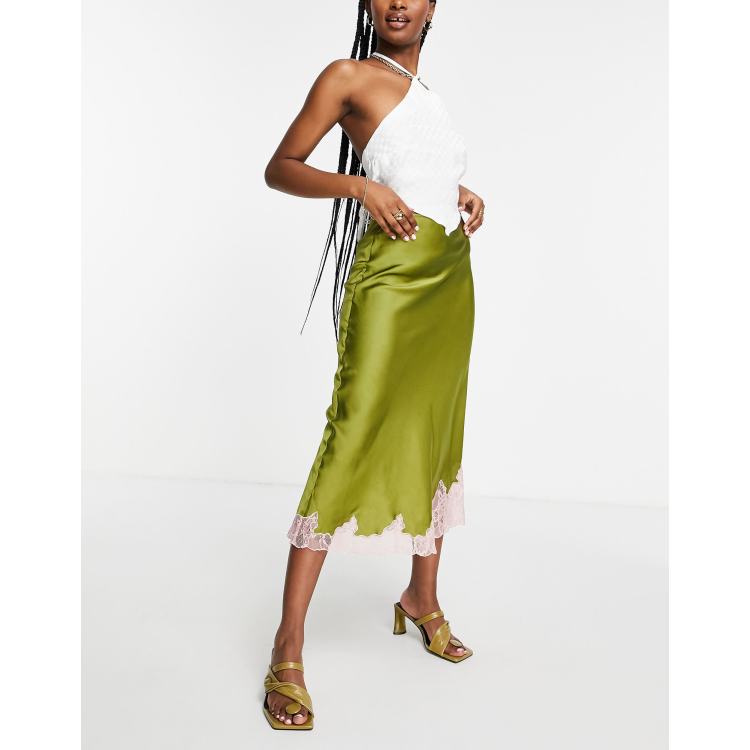 Silk midi shop skirt asos