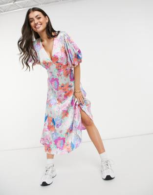 asos design floral dress