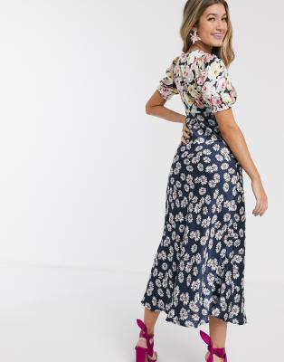 pisarro nights beaded mesh dress