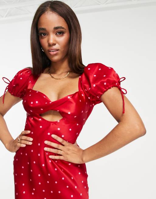 Asos red sales tea dress