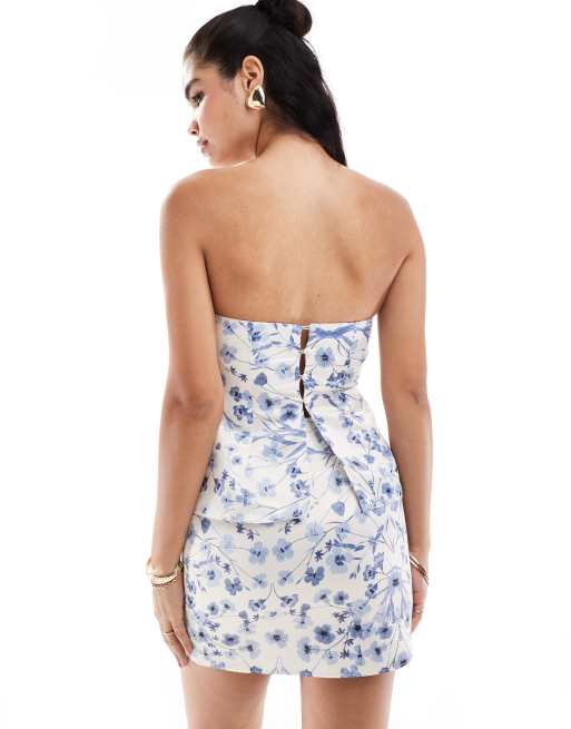 ASOS DESIGN satin mini skirt in floral print part of a set