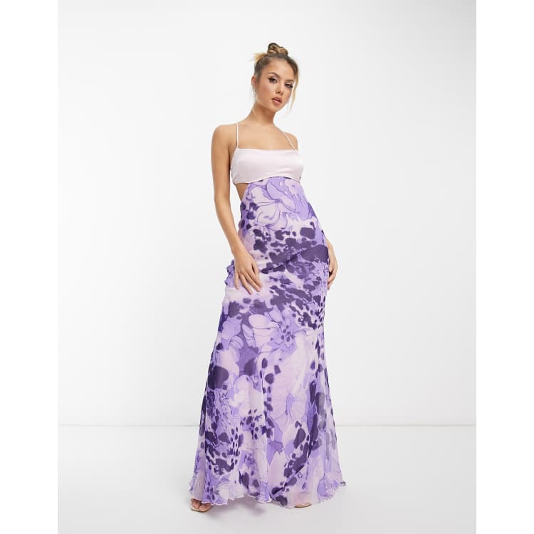 Asos purple maxi store dress