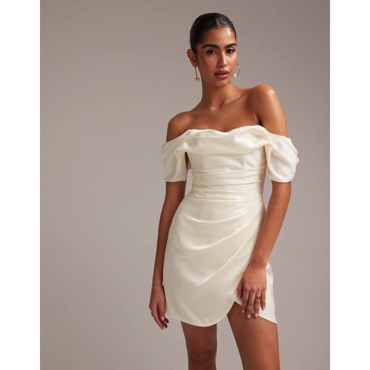 off shoulder short red dress Off Shoulder Short Homecoming Dresses Red Christmas Holiday Party Dress Mini YW243104