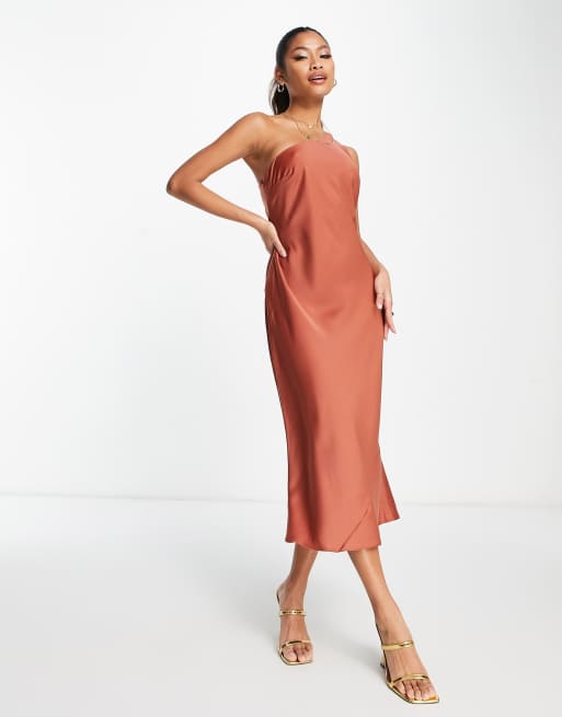 Gisele bias cowl midi hot sale dress