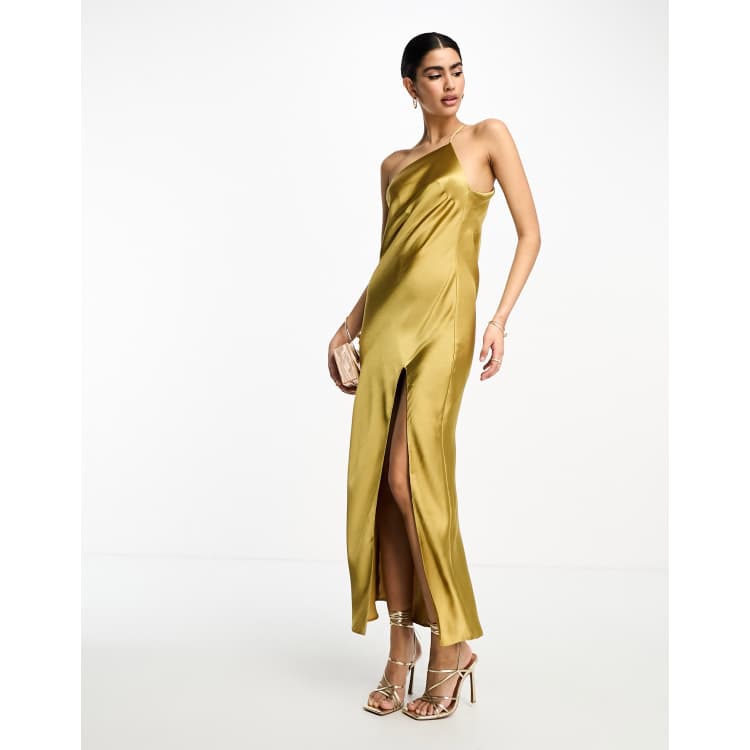 Gold maxi dress clearance asos