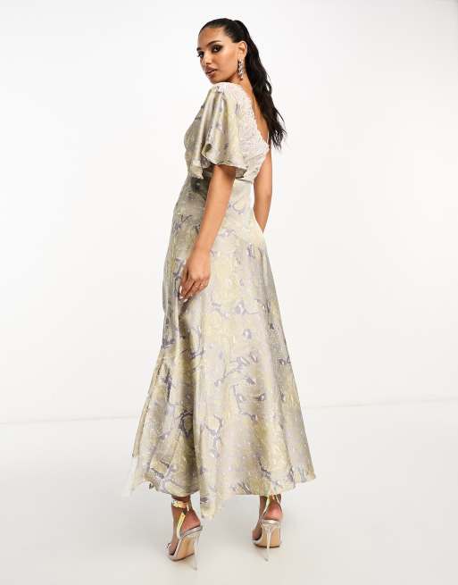 Asos snake print midi on sale dress