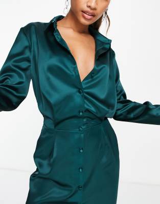 silk oversized shirt dress