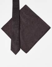 River Island micro dot patterned tie in burgundy