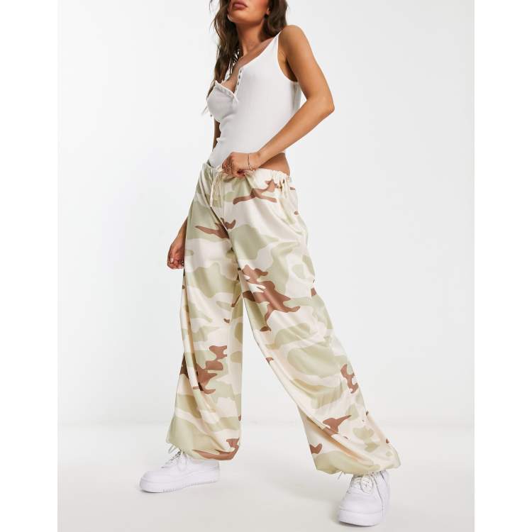 ASOS DESIGN oversized cargo trousers in pink camo