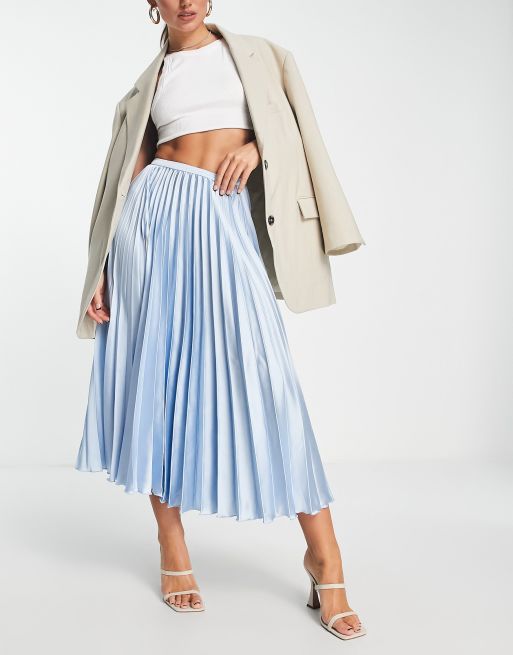 Asos design pleated midi skirt in jersey crepe best sale