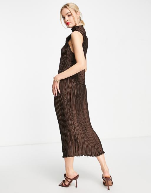 Asos plisse hotsell midi dress