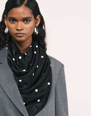 Asos Design Satin Scarf In Multi