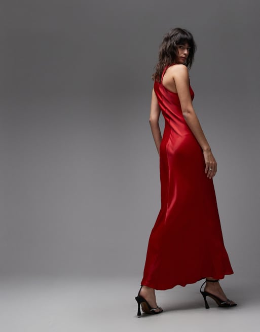 wrap dress red Anna Kosturova | Silk Long Sleeve Wrap Dress Fuchsia Orange | Tie Dye