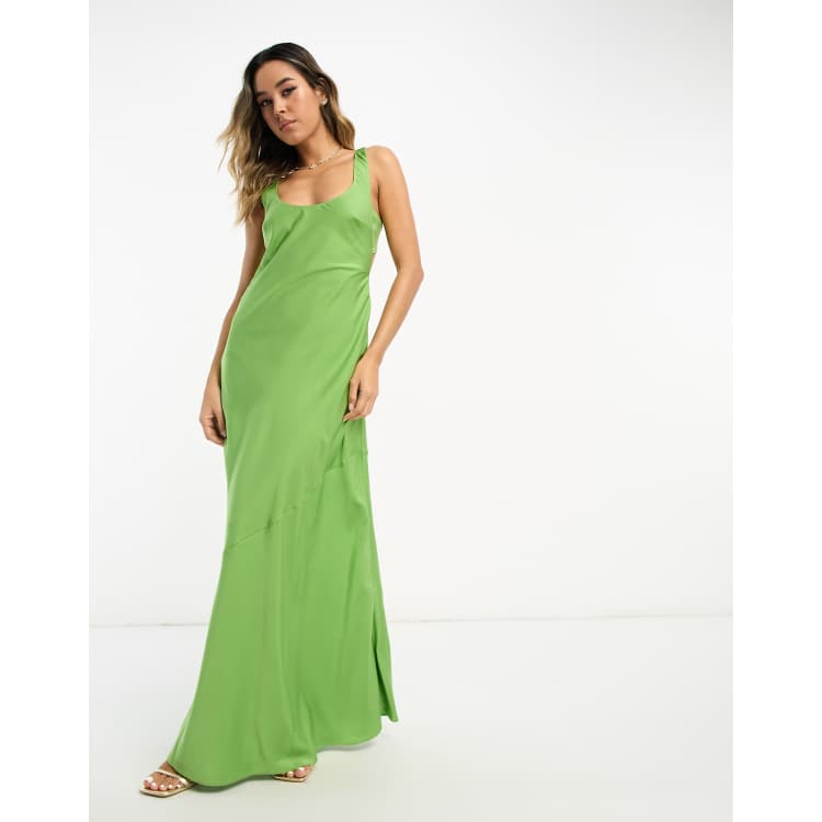 Asos green backless outlet dress