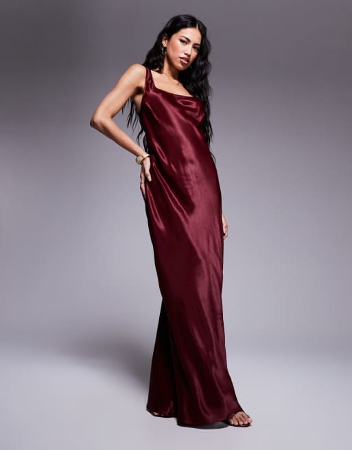 Asos satin maxi dress hotsell