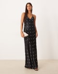 [ASOS DESIGN] ASOS DESIGN satin seam detail maxi dress in polka dot-Multi 14 Polka Dot