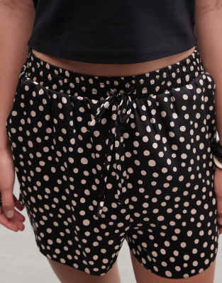 Asos Design Satin Shorts In Multi