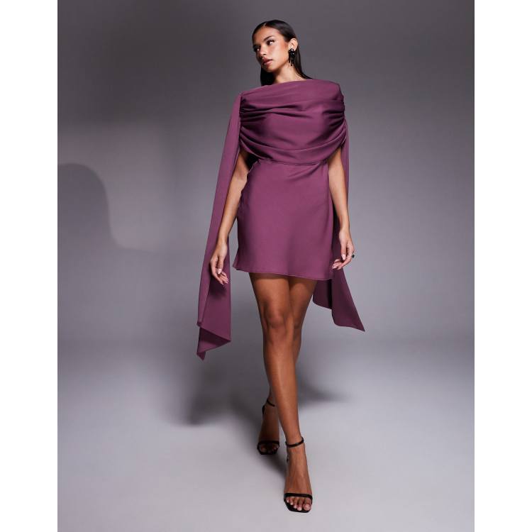 cocktail dress with shoulder pads Sequin Embroidered Asymmetric Shoulder Pad Fashionable Party Cocktail Sequin Mini Dress