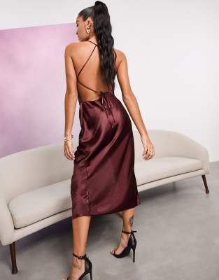 wine slip dress