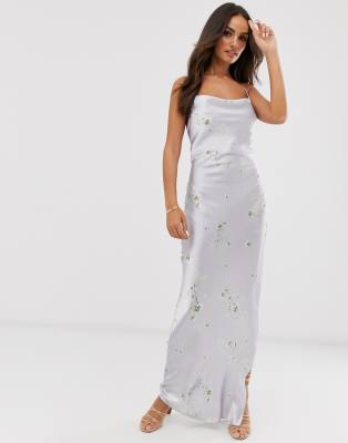 asos design ditsy floral slip dress