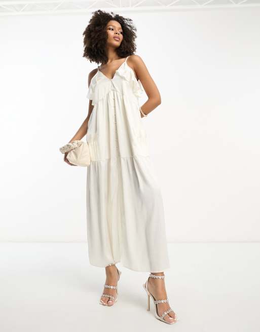 Button front hot sale strappy dress